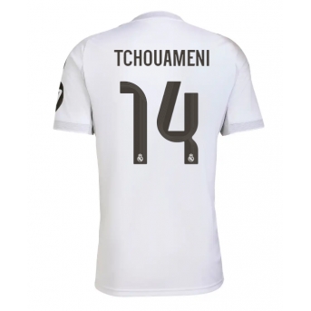 Real Madrid Aurelien Tchouameni #14 Maglia Gara Casa Repliche 2025-26 Maniche Corte